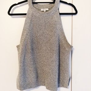 High neck knit tank